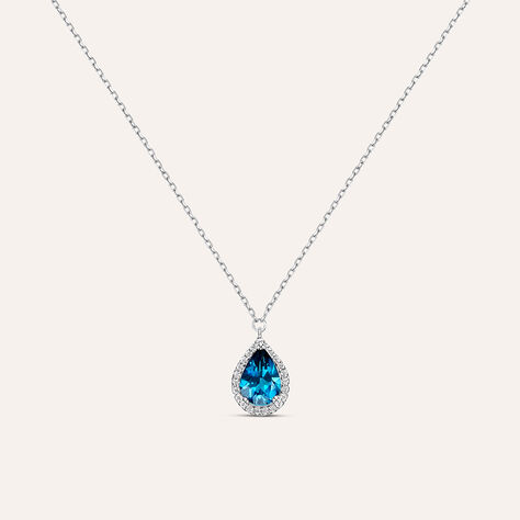 Collana Punto Luce Am&eacute;lie Oro Bianco Topazio Cubic Zirconia - Collane Punto Luce Donna | Stroili