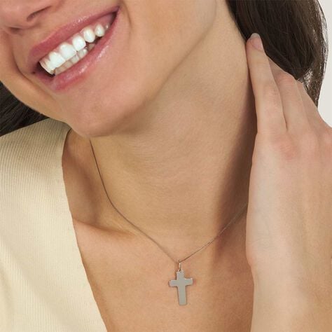 Pendente Holy Oro Bianco - Ciondoli con Incisione Unisex | Stroili