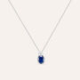 Collana Punto Luce Elizabeth Crown Oro Bianco Zaffiro Diamante