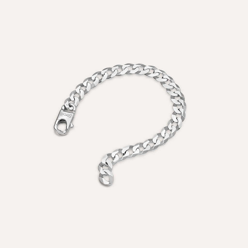 Bracciale Catena Gentleman Argento Rodiato - Bracciali Uomo | Stroili