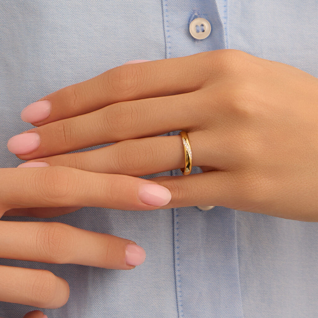 Fede Comoda 3 mm Oro Giallo Diamante