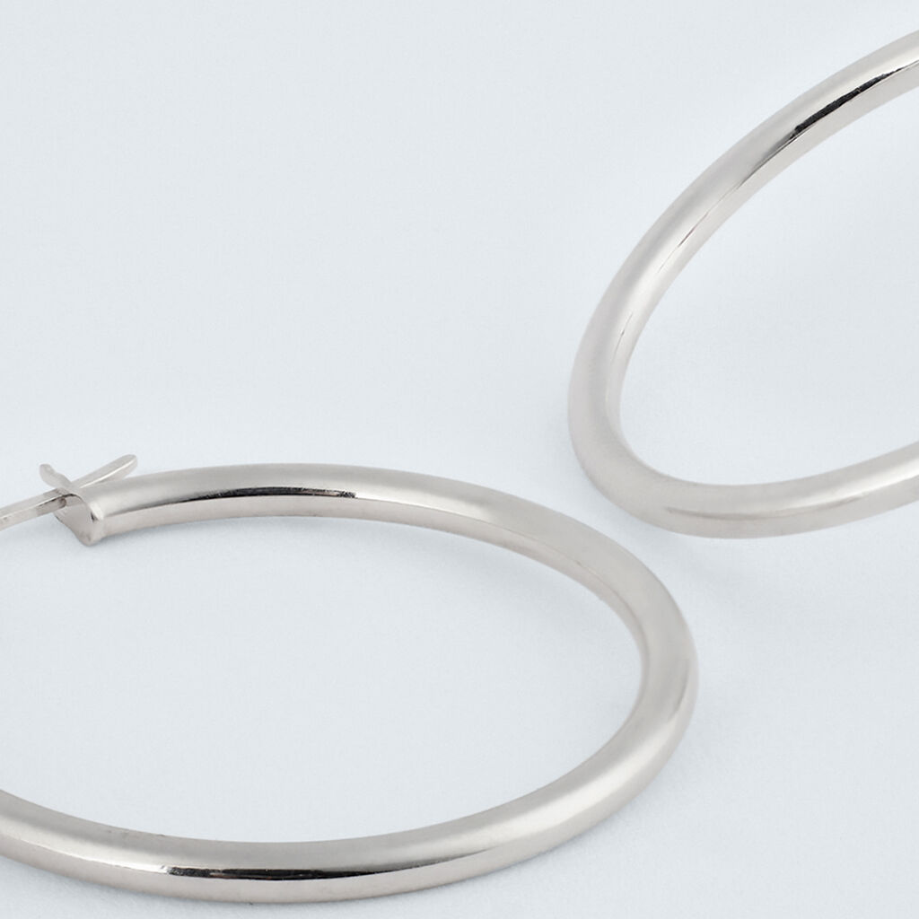 Orecchini A Cerchio Toujours Oro Bianco