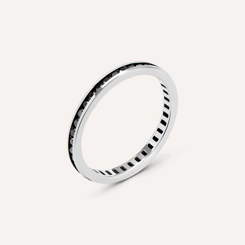Anello Eternity L'homme Diamant Oro Bianco Diamante - Anelli Eternity Uomo | Stroili