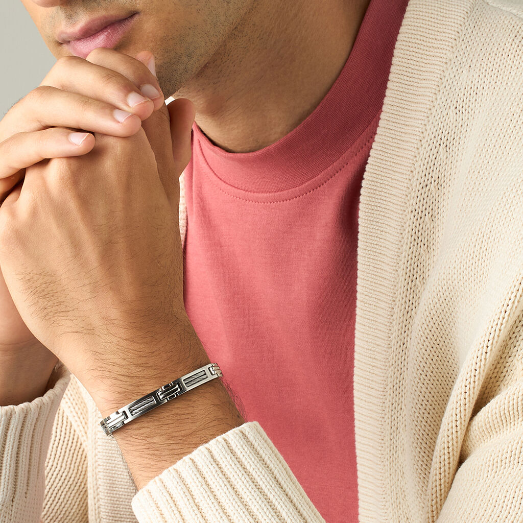 Bracciale Man Code Acciaio - Bracciali Uomo | Stroili