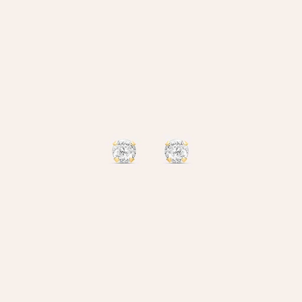 Orecchini Lobo Punto Luce Bon Ton Oro Giallo Cubic Zirconia - Orecchini a Lobo Donna | Stroili