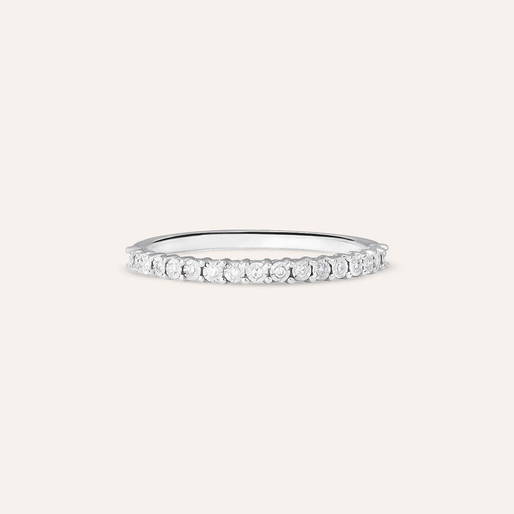 Anello Semi-eternity Sophia Oro Bianco Diamante - Anelli con Pietre Donna | Stroili