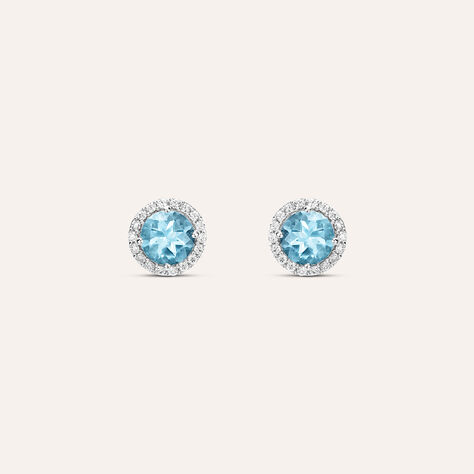 Orecchini Lobo Punto Luce Amélie Oro Bianco Topazio Cubic Zirconia - Orecchini a Lobo Donna | Stroili