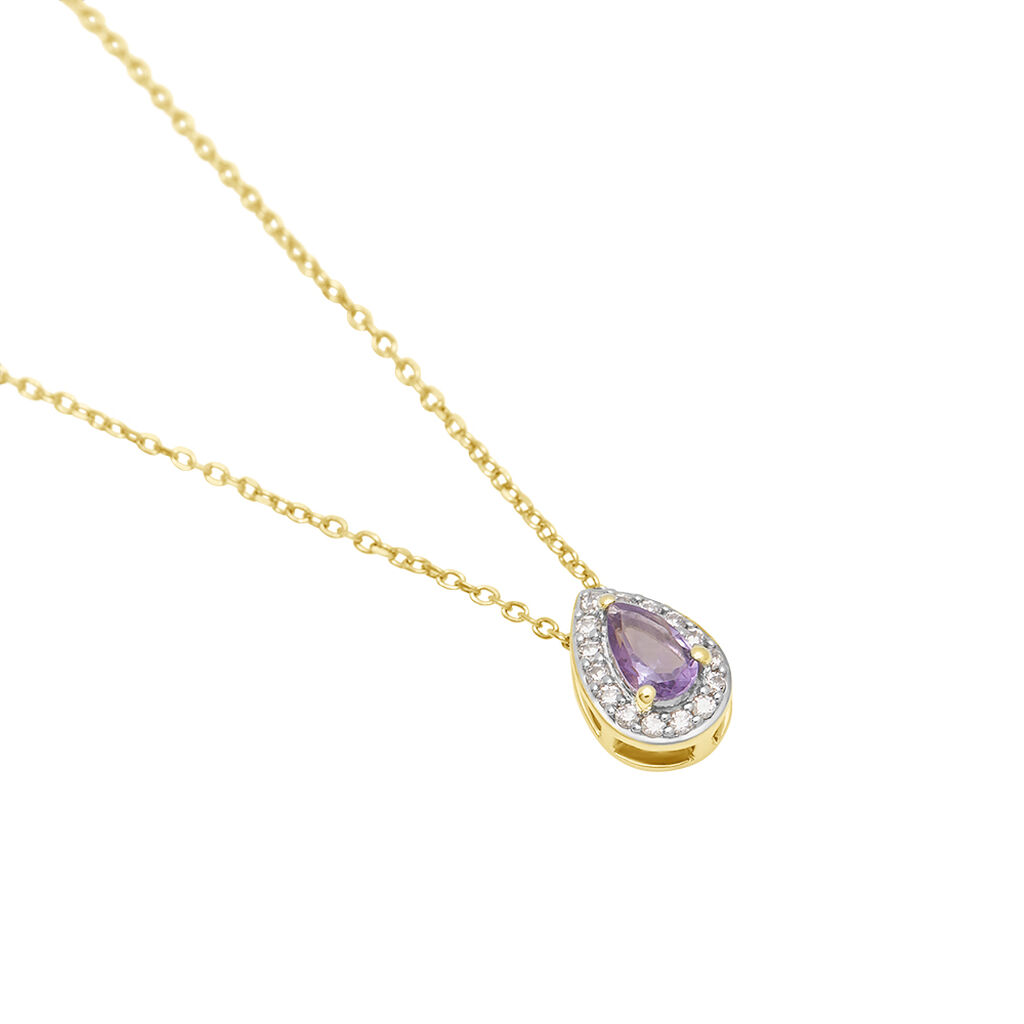 Collana Amélie Oro Giallo Ametista Cubic Zirconia - Collane Donna | Stroili