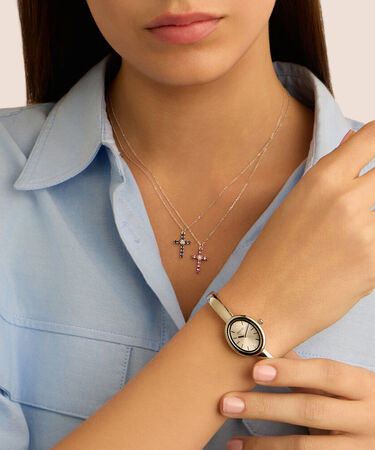 Collana Charlotte Oro Bianco Zaffiro Diamante