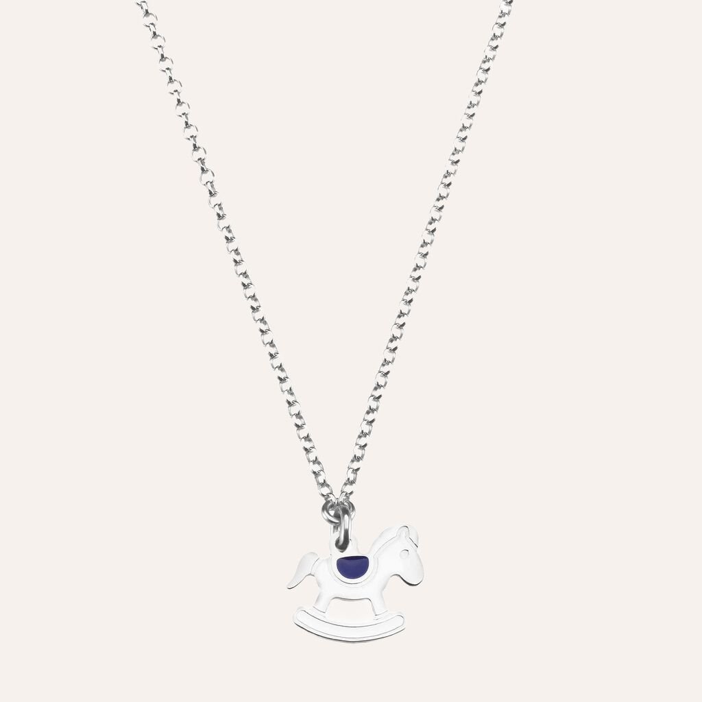 Girocollo doppio giro in argento 925 rodiato