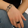 Bracciale Man Code Acciaio Bicolore Bianco / Nero