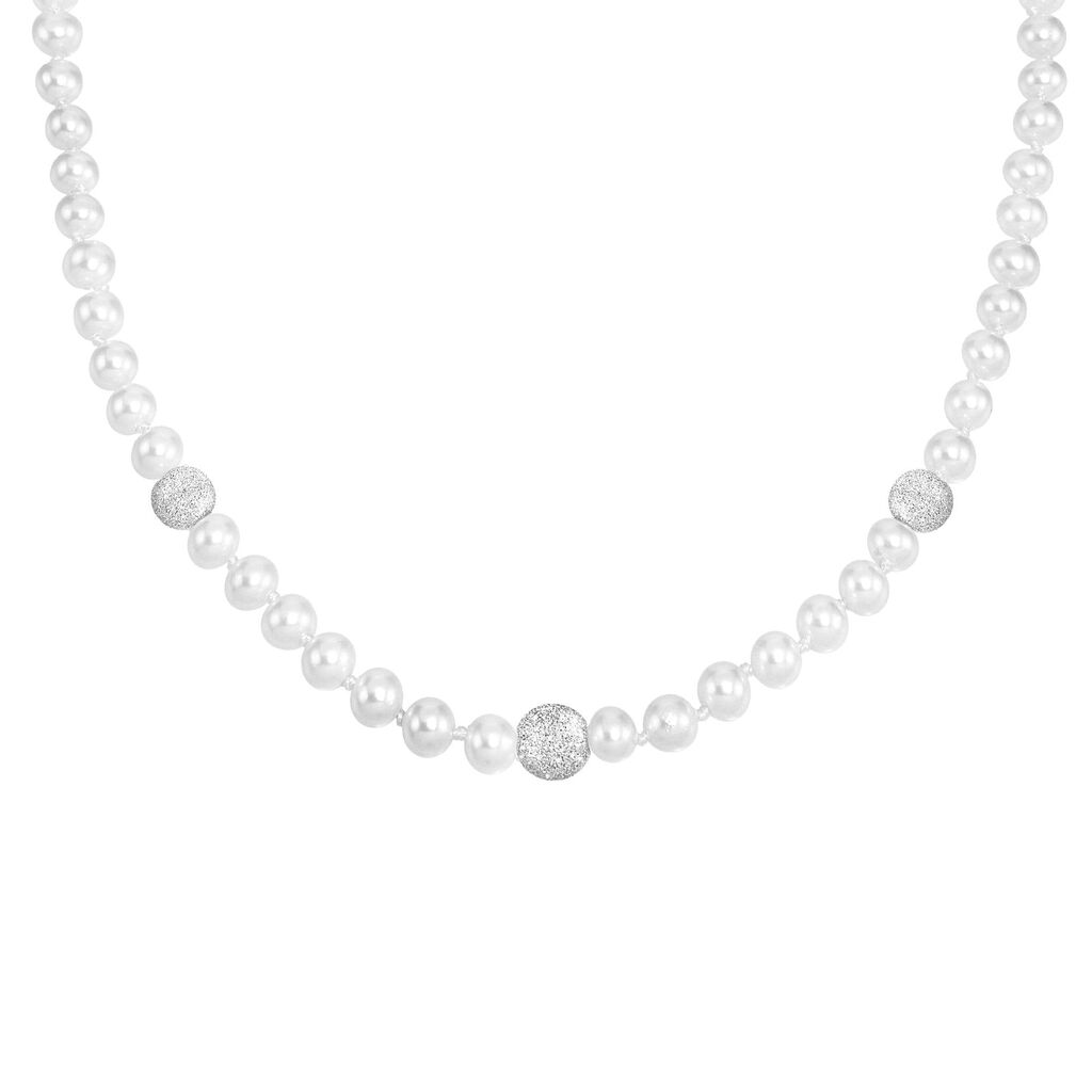 Collana Silver Pearls Argento Rodiato Perla sintentica - Collane Donna | Stroili