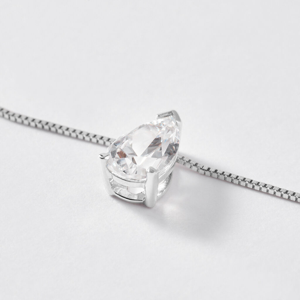 Collana Punto Luce Claire Oro Bianco Cubic Zirconia - Collane Punto Luce Donna | Stroili