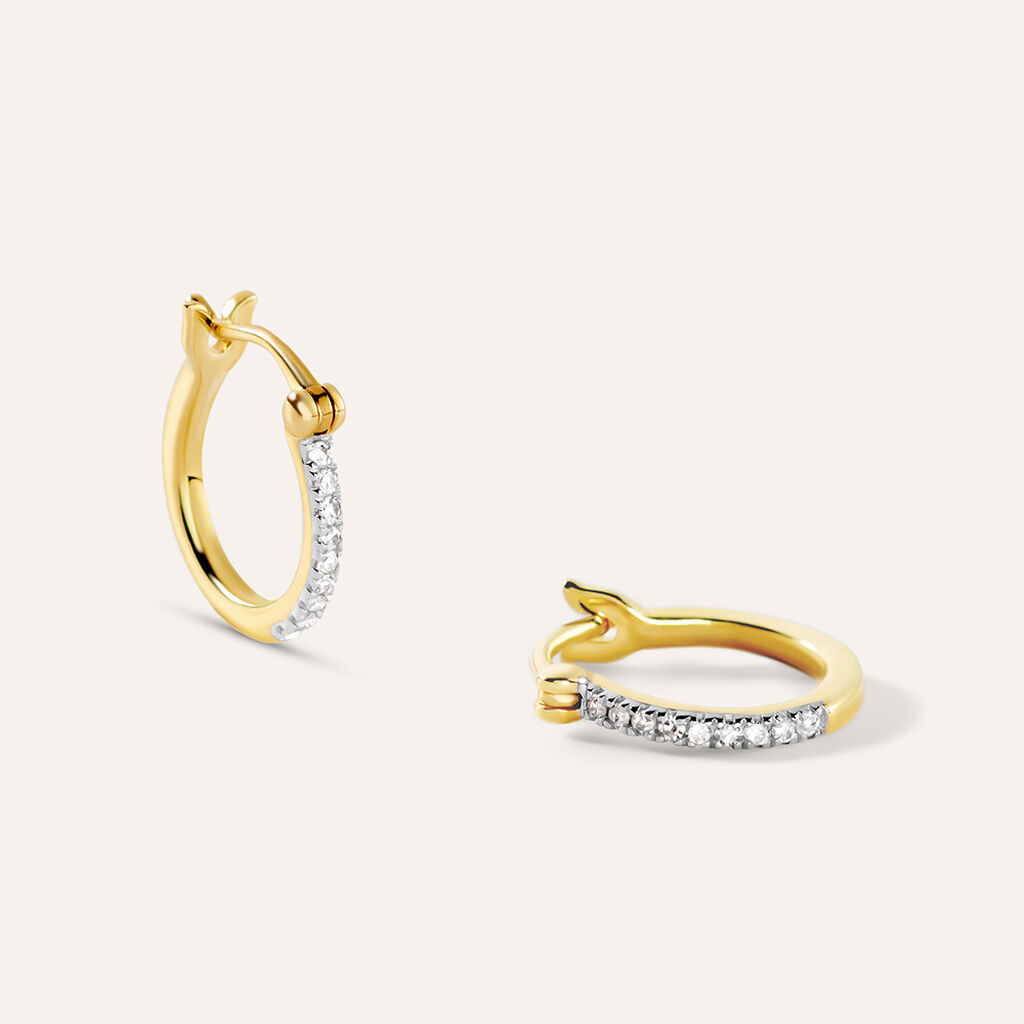 Orecchini A Cerchio Grace Oro Giallo Diamante