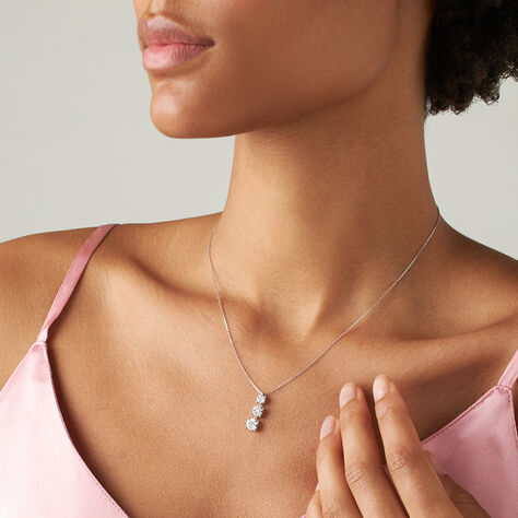 Collana Trilogy Petali Oro Bianco Diamante - Collane Donna | Stroili