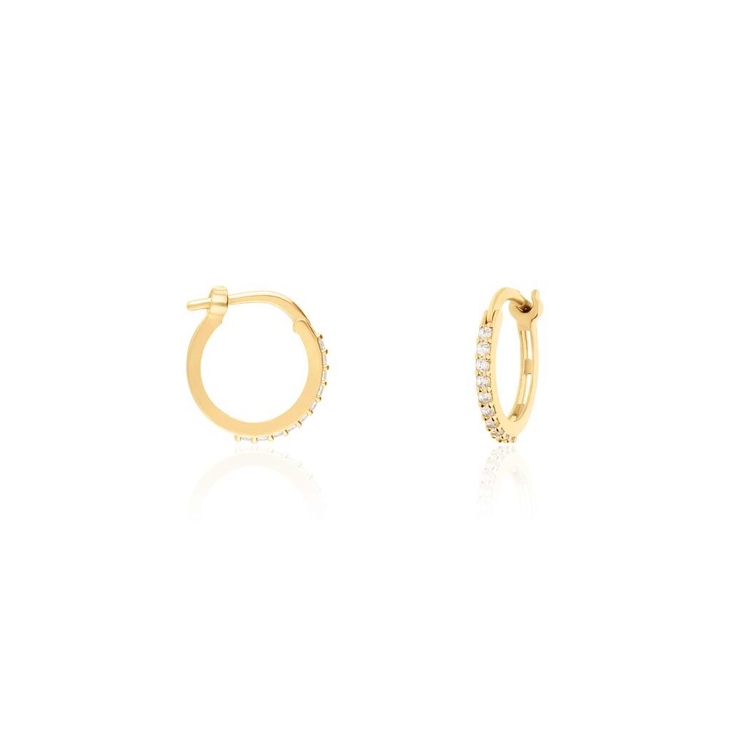 Orecchini A Cerchio Toujours Oro Giallo Cubic Zirconia - Orecchini a Cerchio Donna | Stroili