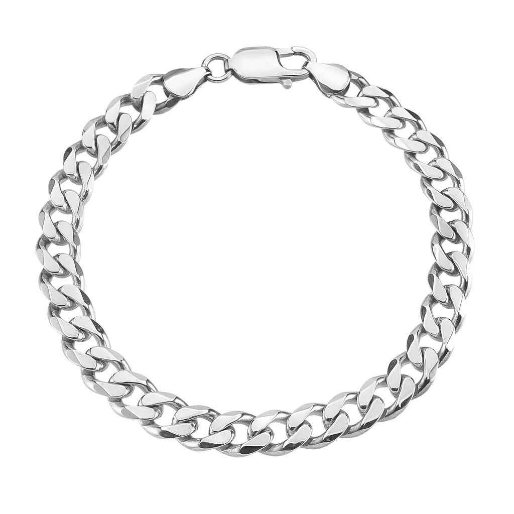 Bracciale Catena Gentleman Argento Rodiato - Bracciali Uomo | Stroili