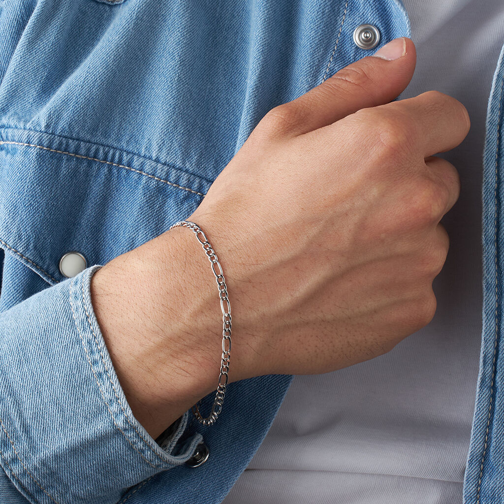 Bracciale Catena L'homme Or Oro Bianco - Bracciali Uomo | Stroili