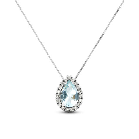 Collana Acquamarina Oro Bianco Acquamarina Diamante - Collane Donna | Stroili
