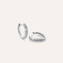 Orecchini A Cerchio Desideria Argento Nobile Rodiato Cubic Zirconia