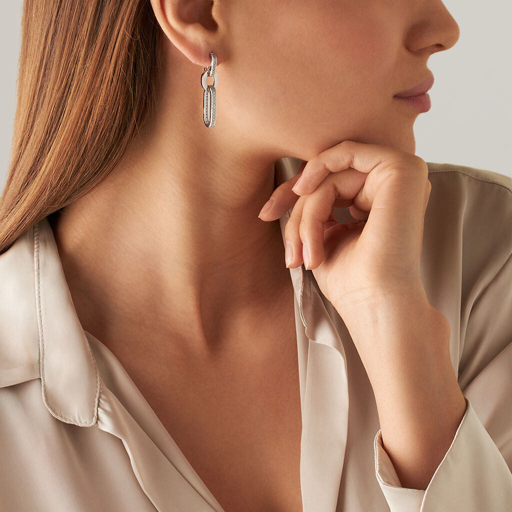 Orecchini Pendenti Silver Shine Argento Rodiato Cubic Zirconia - Orecchini Pendenti Donna | Stroili