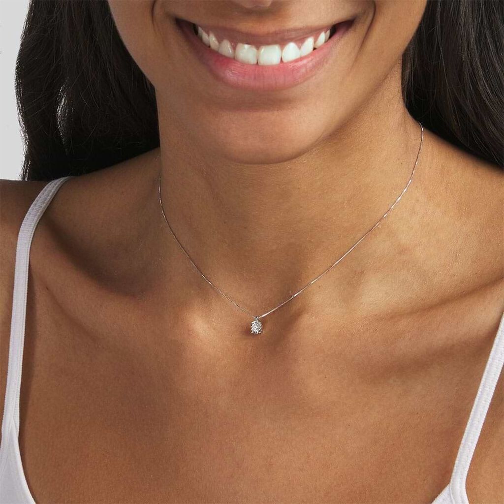 Collana Punto Stroili Oro Punto Luce Diamante Collana Argento 925