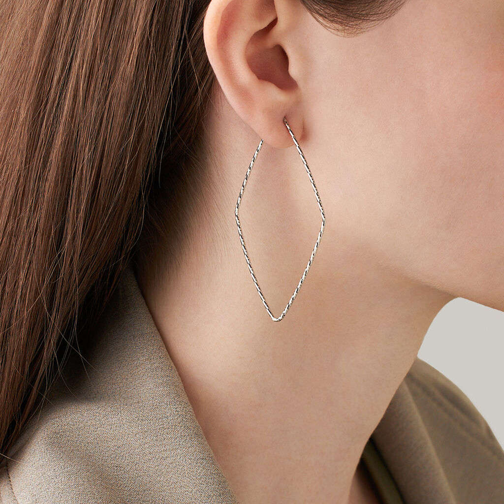 Orecchini A Cerchio Silver Collection Argento Rodiato - Orecchini a Cerchio Donna | Stroili