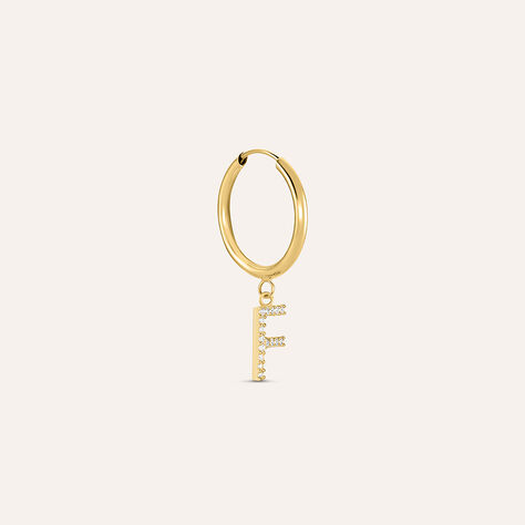 Mono Orecchino A Cerchio Toujours Oro Giallo Cubic Zirconia - Mono Orecchino Donna | Stroili