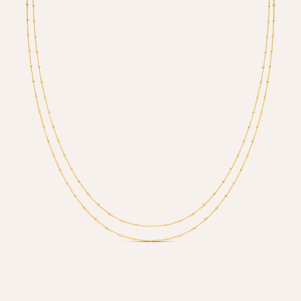 Collana Doppio Filo Silver Collection Argento Dorato