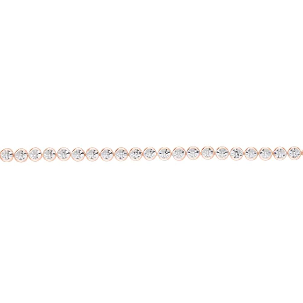 Bracciale Tennis Romantic Shine Metallo Rosa Cristallo - Bracciali Tennis Donna | Stroili