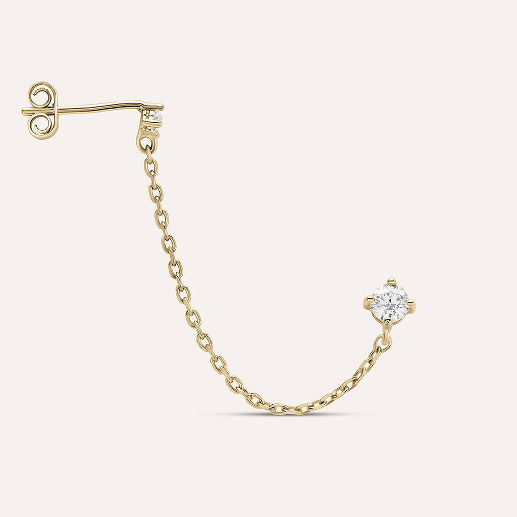 Mono Orecchino Lobo Punto Luce Golden Dreams Placcato Oro Giallo Cubic Zirconia - Mono Orecchino Donna | Stroili