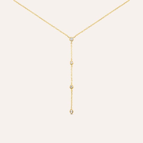 Collana Punto Luce Silver Glow Argento Dorato Cubic Zirconia - Collane Punto Luce Donna | Stroili