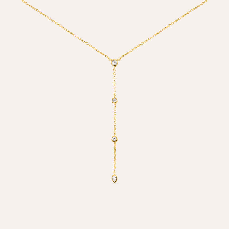 Collana Punto Luce Silver Glow Argento Dorato Cubic Zirconia - Collane Punto Luce Donna | Stroili
