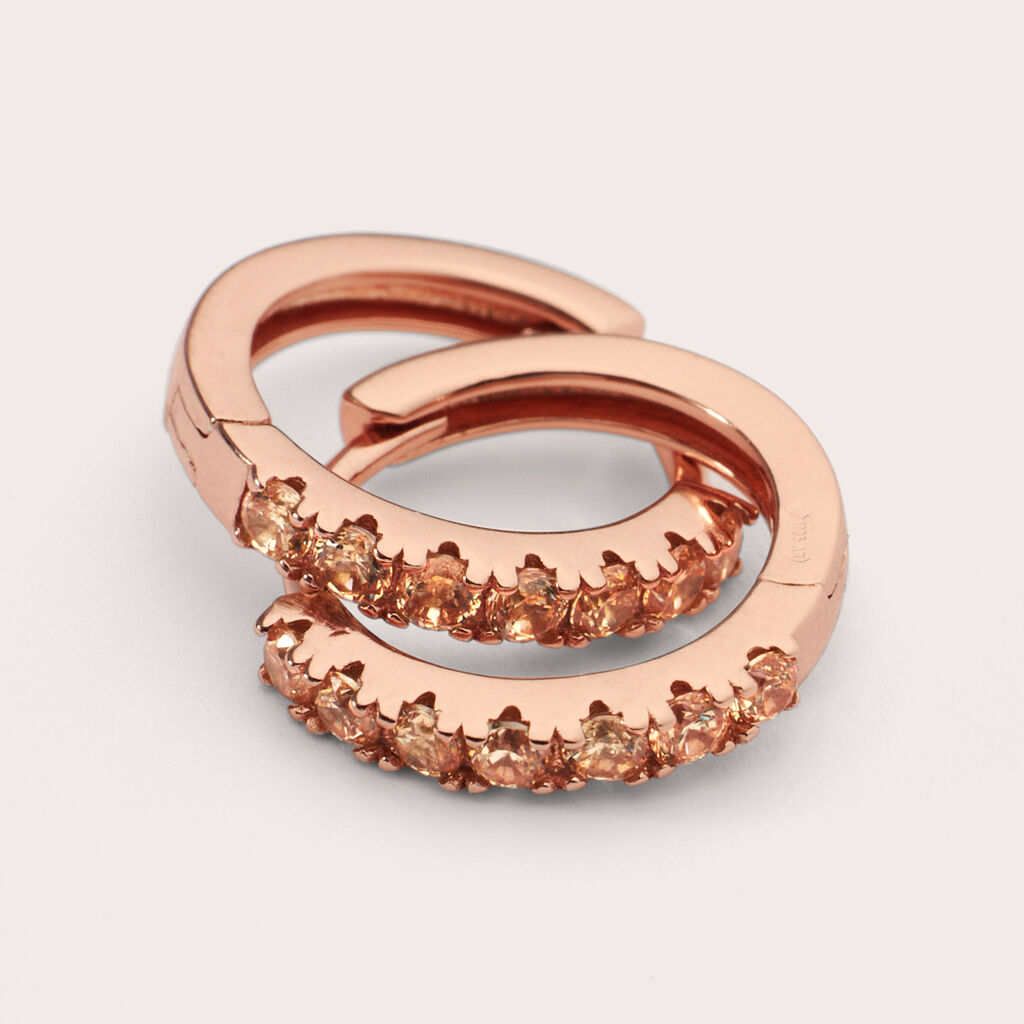 Orecchini A Cerchio Silver Rainbow Argento Rosa Cubic Zirconia - Orecchini a Cerchio Donna | Stroili