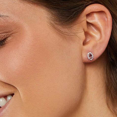 Orecchini Lobo Amélie Oro Bianco Topazio Cubic Zirconia - Orecchini a Lobo Donna | Stroili