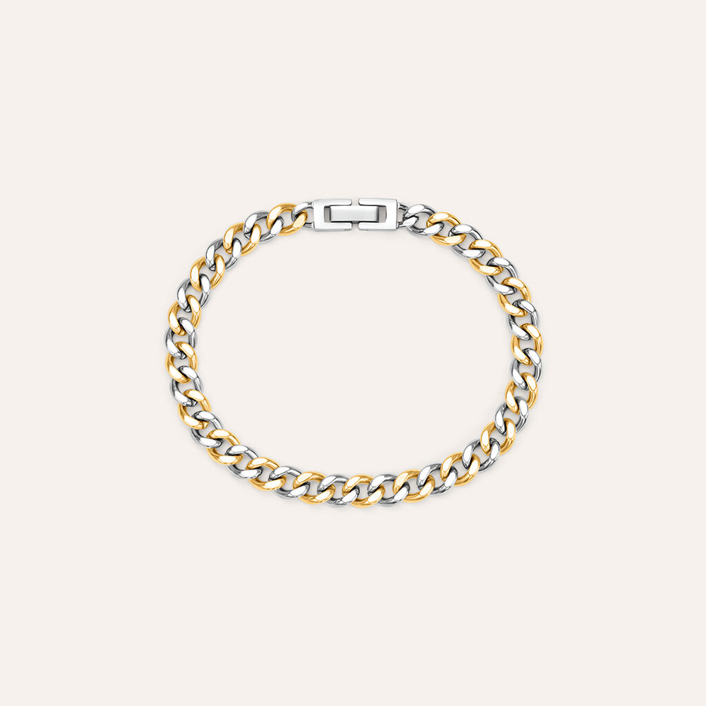 Bracciale Catena Man Code Acciaio Bicolore