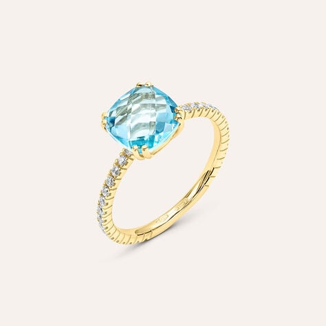 Anello Solitario Amélie Oro Giallo Topazio Cubic Zirconia - Anelli con Pietre Donna | Stroili