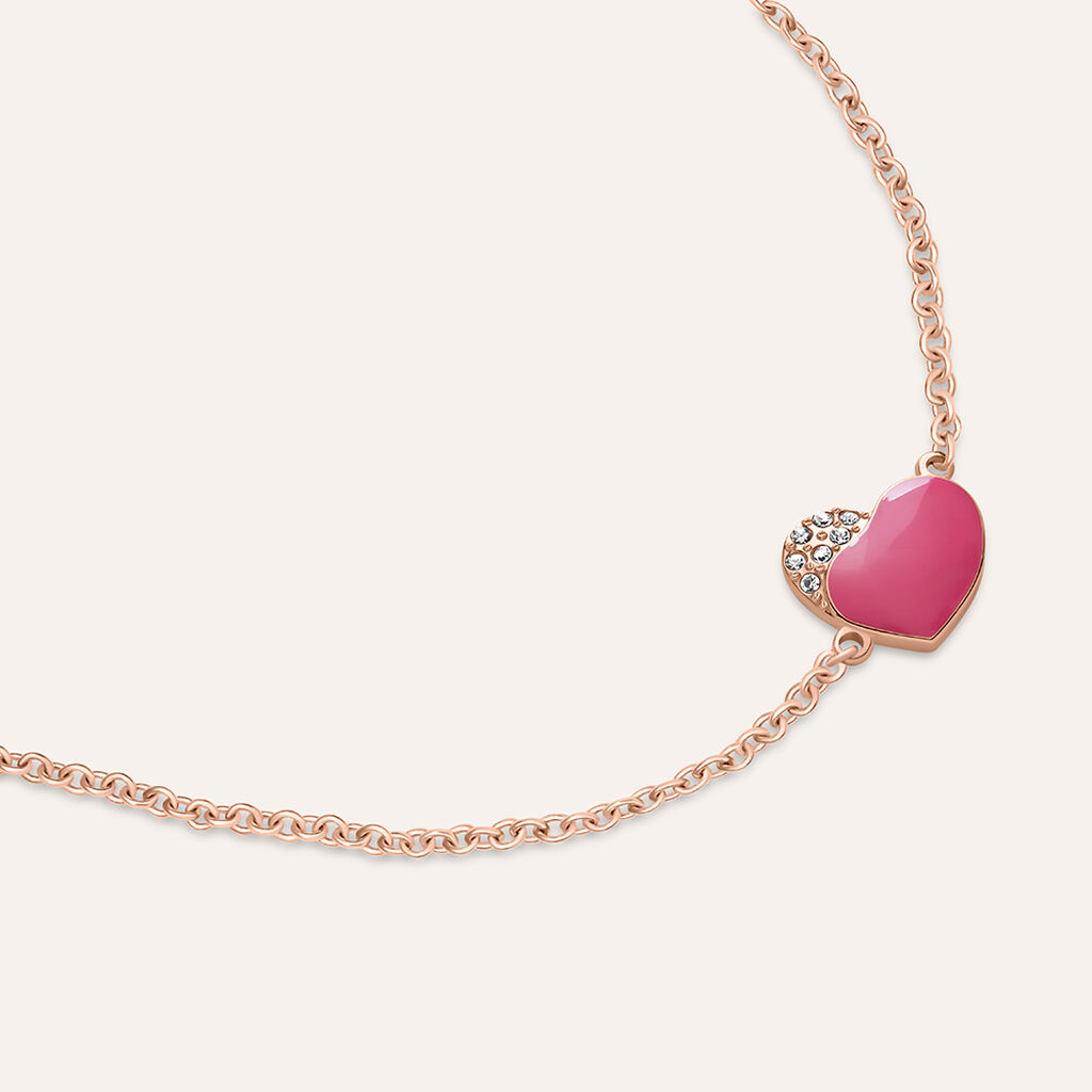 Bracciale Lady Sweet Acciaio Rosa Cristallo - Bracciali con Incisione Donna | Stroili