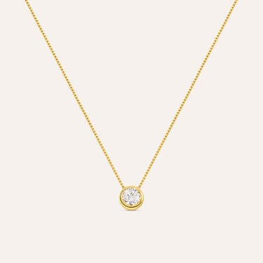 Collana Punto Luce Silver Glow Argento Dorato Cubic Zirconia