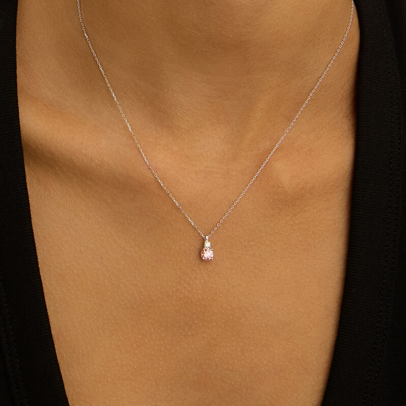 Collana Doppio Punto Luce Diamade Oro Bianco Diamante Lab-Grown - Collane Punto Luce Donna | Stroili