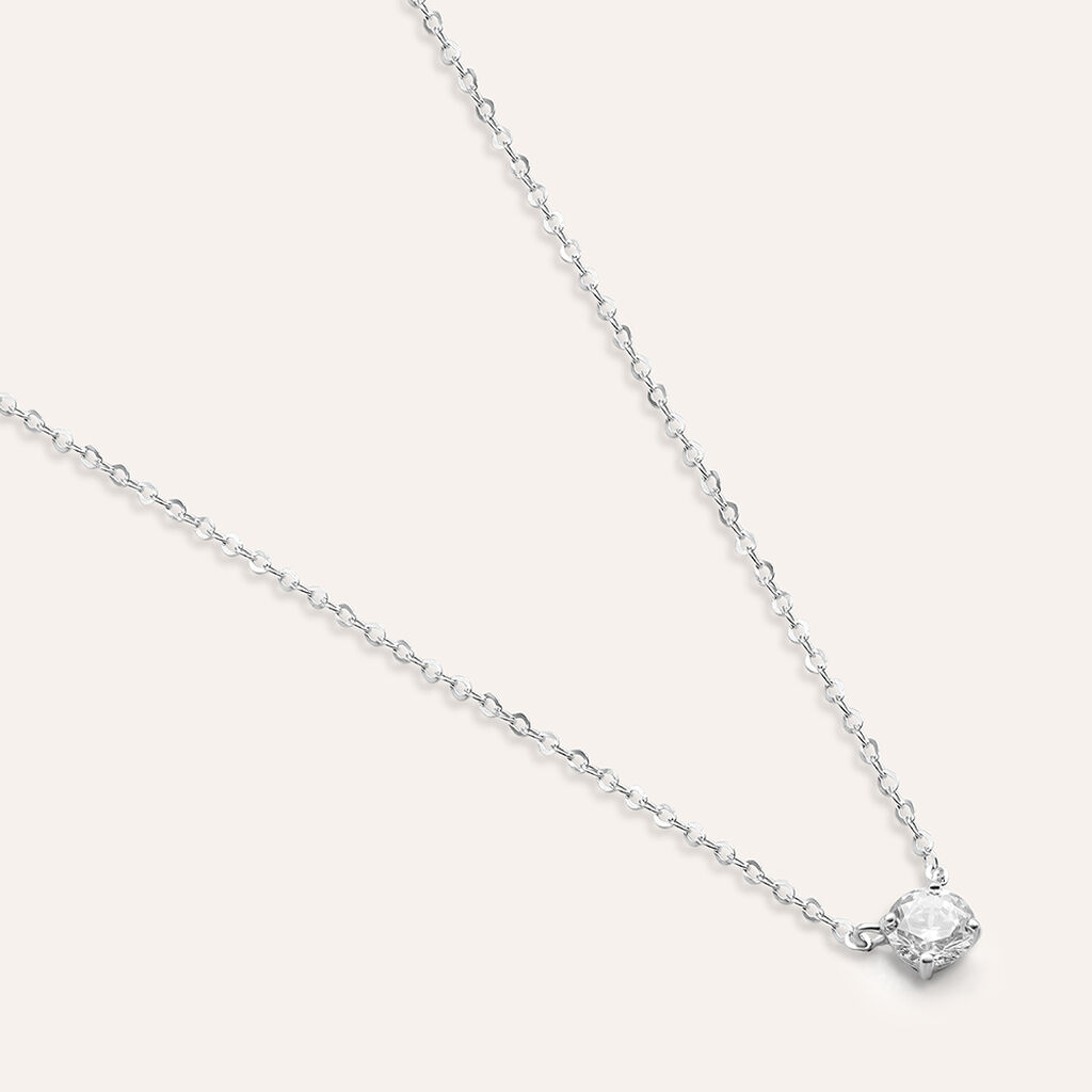 Collana Punto Luce Claire Oro Bianco Cubic Zirconia