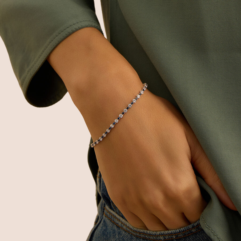 Bracciale Tennis Silver Elegance Argento Rodiato Cubic Zirconia