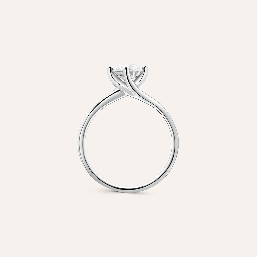 Anello Solitario Valentino Diamade Oro Bianco Diamante Lab-Grown - Anelli con Pietre Donna | Stroili