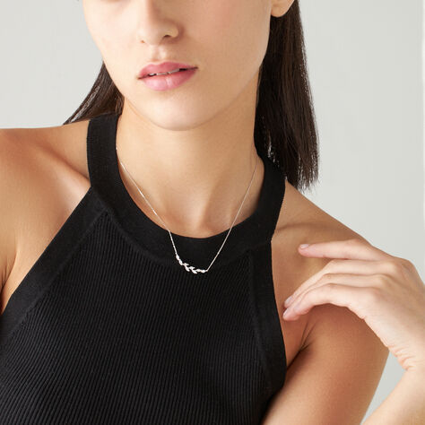 Collana Claire Oro Bianco Cubic Zirconia - Collane Donna | Stroili