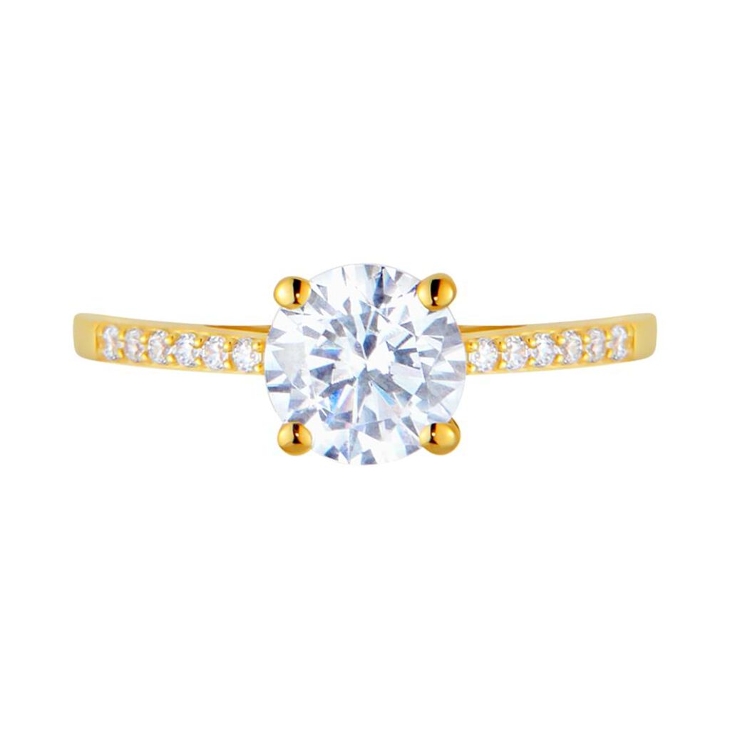 Anello Solitario Claire Oro Giallo Cubic Zirconia - Anelli con Pietre Donna | Stroili