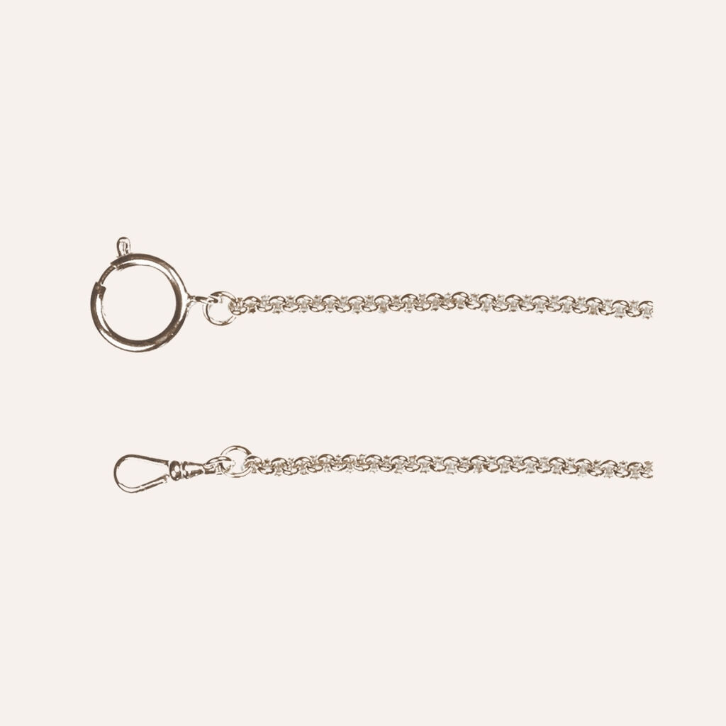 Catenella per Orologio da Tasca Capital in Metallo Argentato