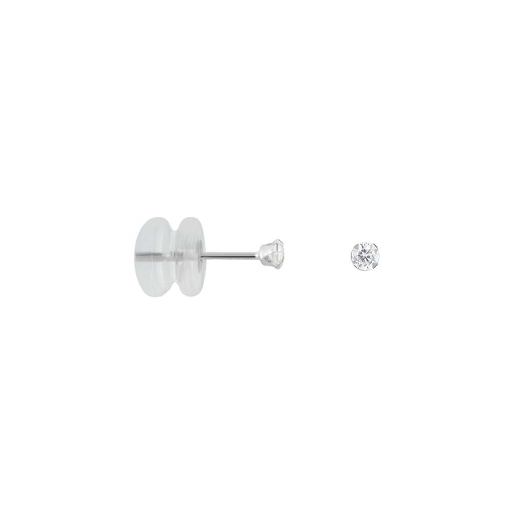Orecchini Lobo Punto Luce Bon Ton Oro Bianco Cubic Zirconia - Orecchini a Lobo Donna | Stroili
