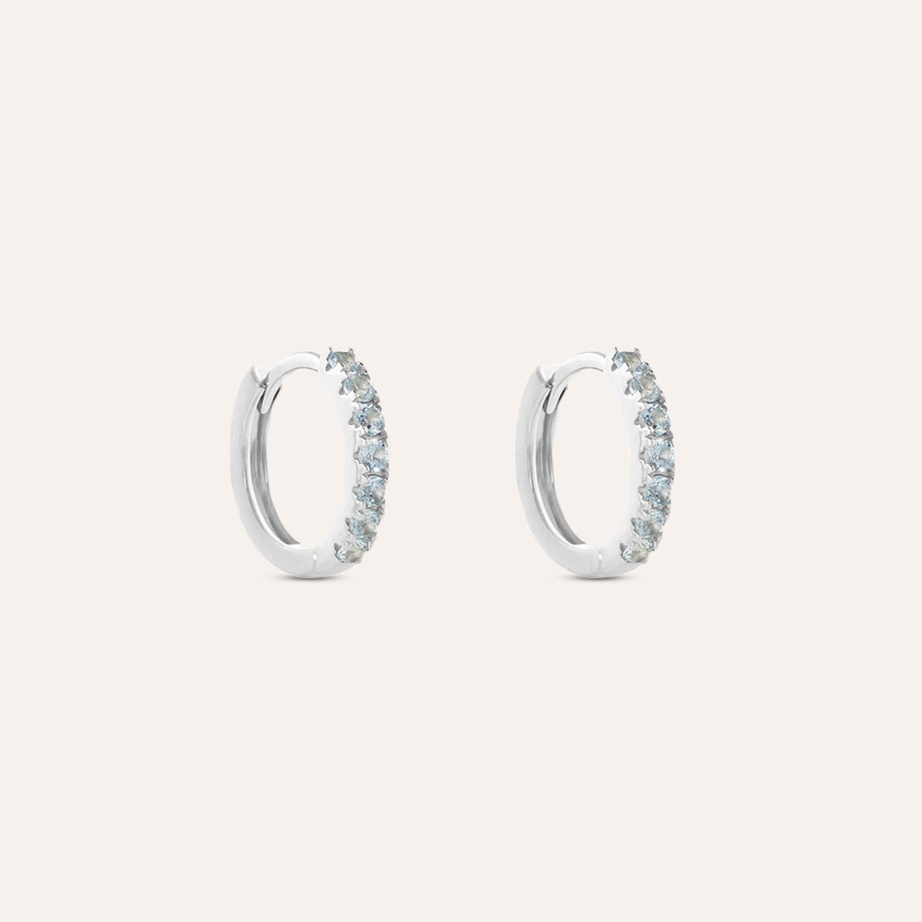 Orecchini A Cerchio Silver Rainbow Argento Rodiato Cubic Zirconia