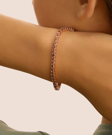 Bracciale Tennis Silver Rainbow Argento Rosato Cubic Zirconia