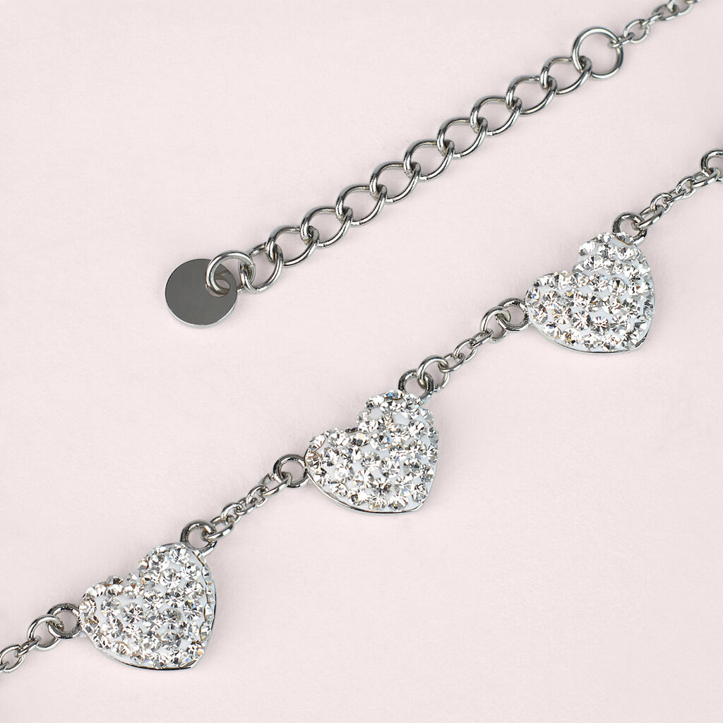 Collana Aura Acciaio Cristallo